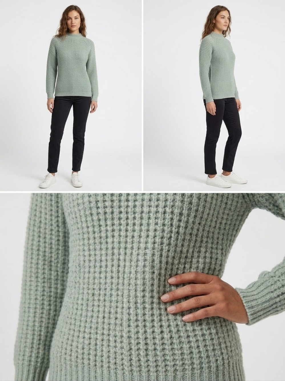 Women’s Contemporaine Waffle Knit Sweater S